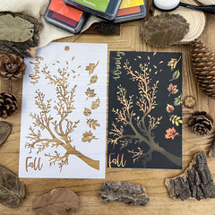 Maple Leaves Fall Stencils Shoe Graffiti Art DIY Painting