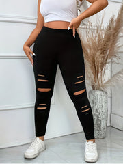  Sexy Sporty Ripped High Rise Leggings