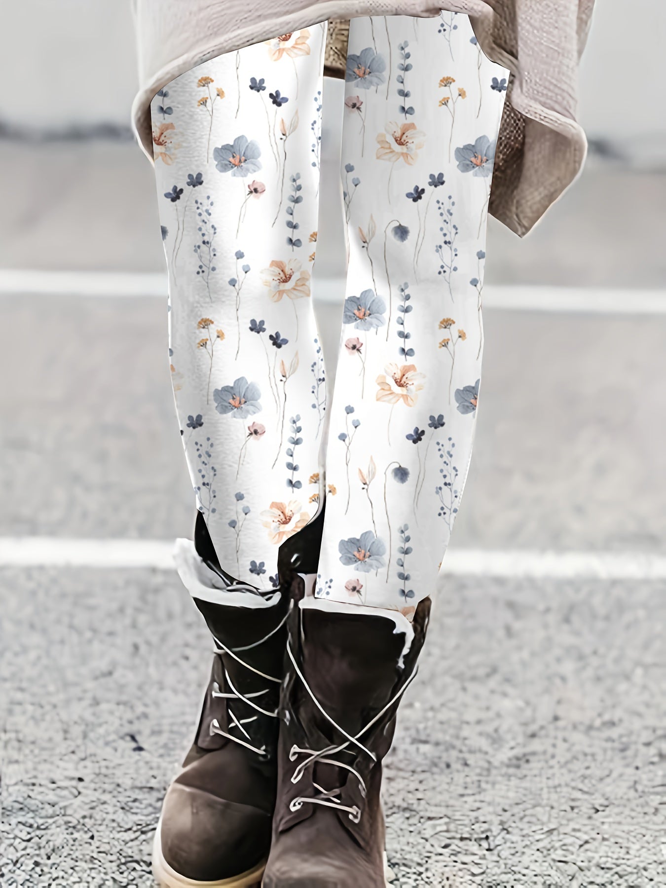  High Rise Floral Print Leggings