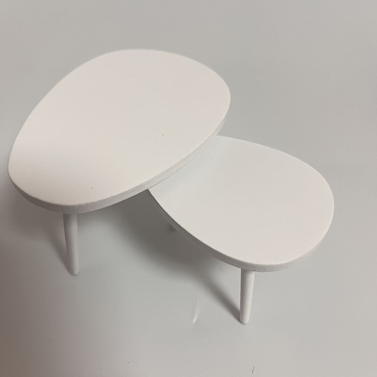 1:12 Scale OB11 Triangle Coffee Table & Desk Dark Brown Dollhouse Accessory