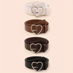 Heart Pin Buckle Belt Vintage Classic Jeans Pants Dress Girdle For Women