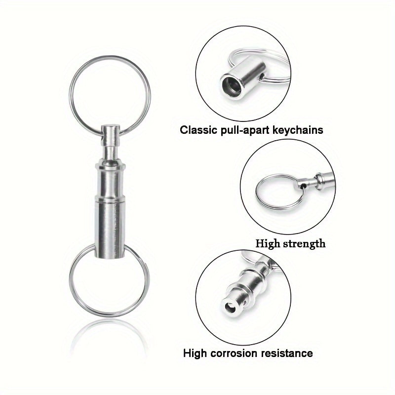 3pcs Quick Release Detachable Keychain Metal Keychain Keyring Pendant