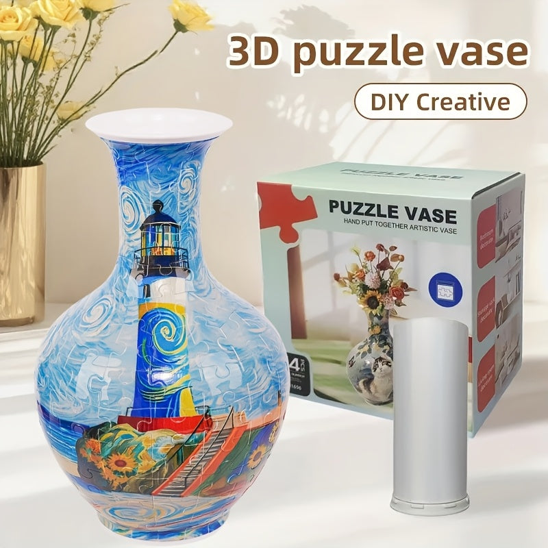 3D Puzzle Vase with 164 Curved Pieces Ideal Gift