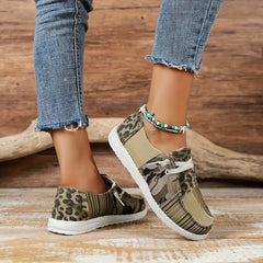 Women's Flat Loafers Lightweight Canvas Shoes