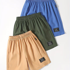 3pcs Boys Letter Print Quick Drying Shorts for Summer