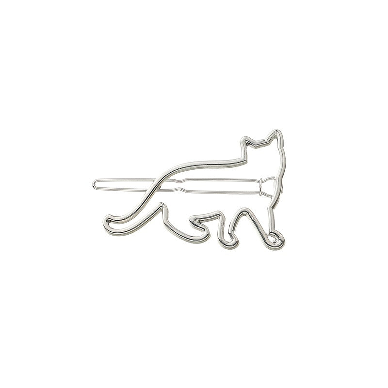 Kitten Cat Hair Clips Golden Silver Hair Barrette Jewelry Hairpins Accessories