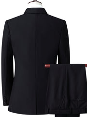 Men's 2 Piece Business Suit & Dress Pants Set for Wedding