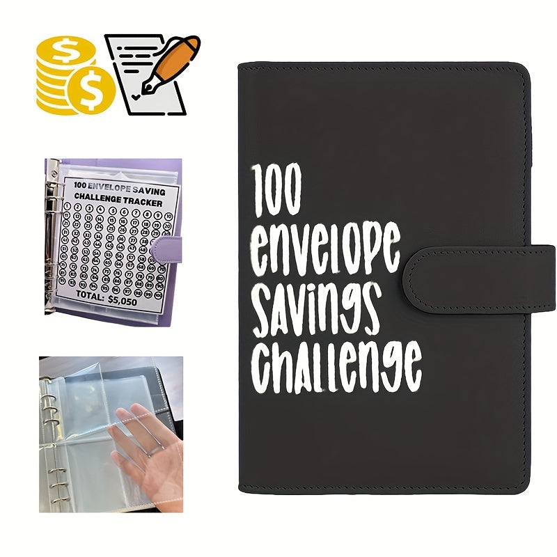 Challenge Cash Budget A5 Notebook PU Loose leaf Couple Planning Book