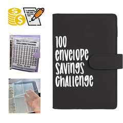 Challenge Cash Budget A5 Notebook PU Loose leaf Couple Planning Book