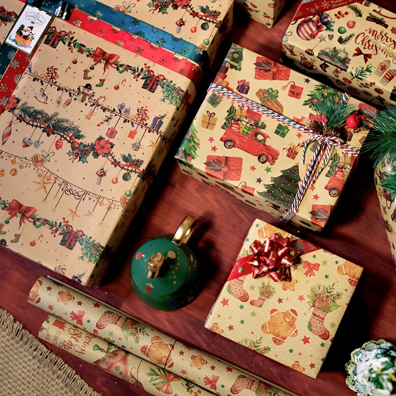 Colorful Cartoon Birthday Gift Wrapping Paper Roll