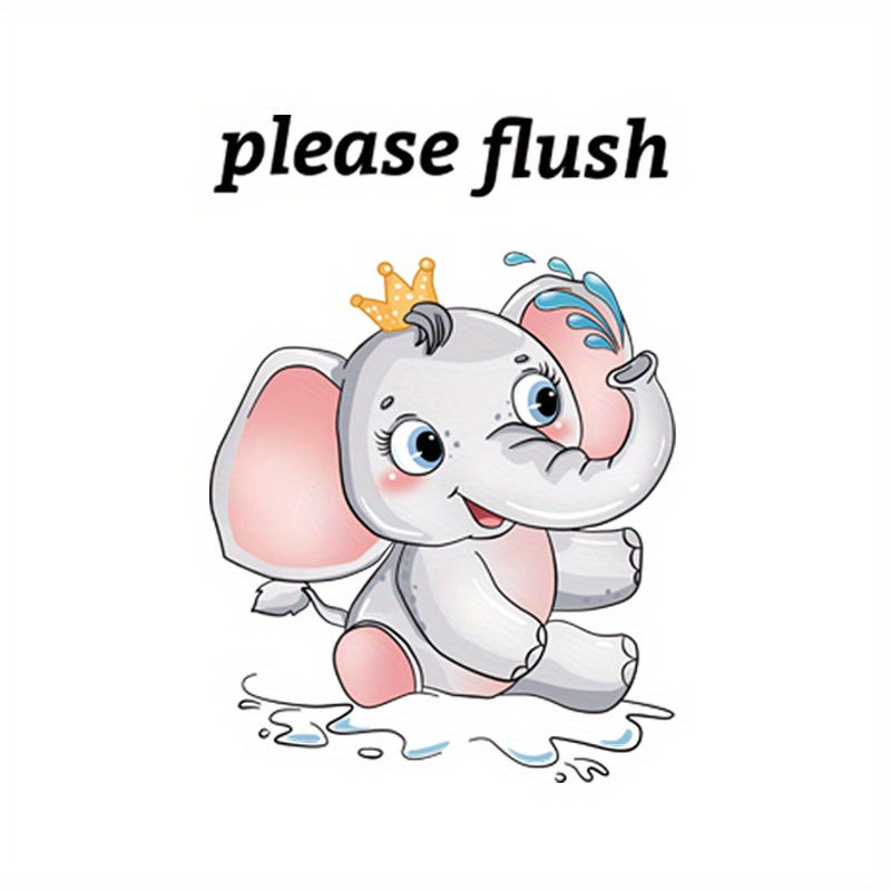 Elephant Toilet Sticker Decal Bathroom Decoration