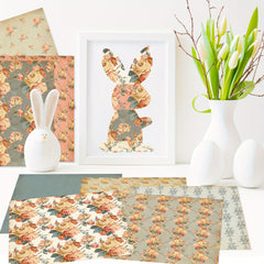 12pcs Flower Series Scrapbook Paper for DIY Photo Album Background