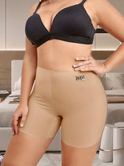  Letter Graphic Tummy Control Seamless Shapewear Boy Shorts Panty