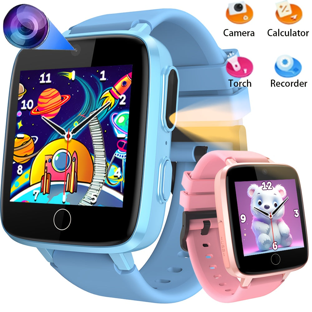 ERUN Kids Smartwatch Silicone Strap Dual Cameras Touchscreen USB Rechargeable