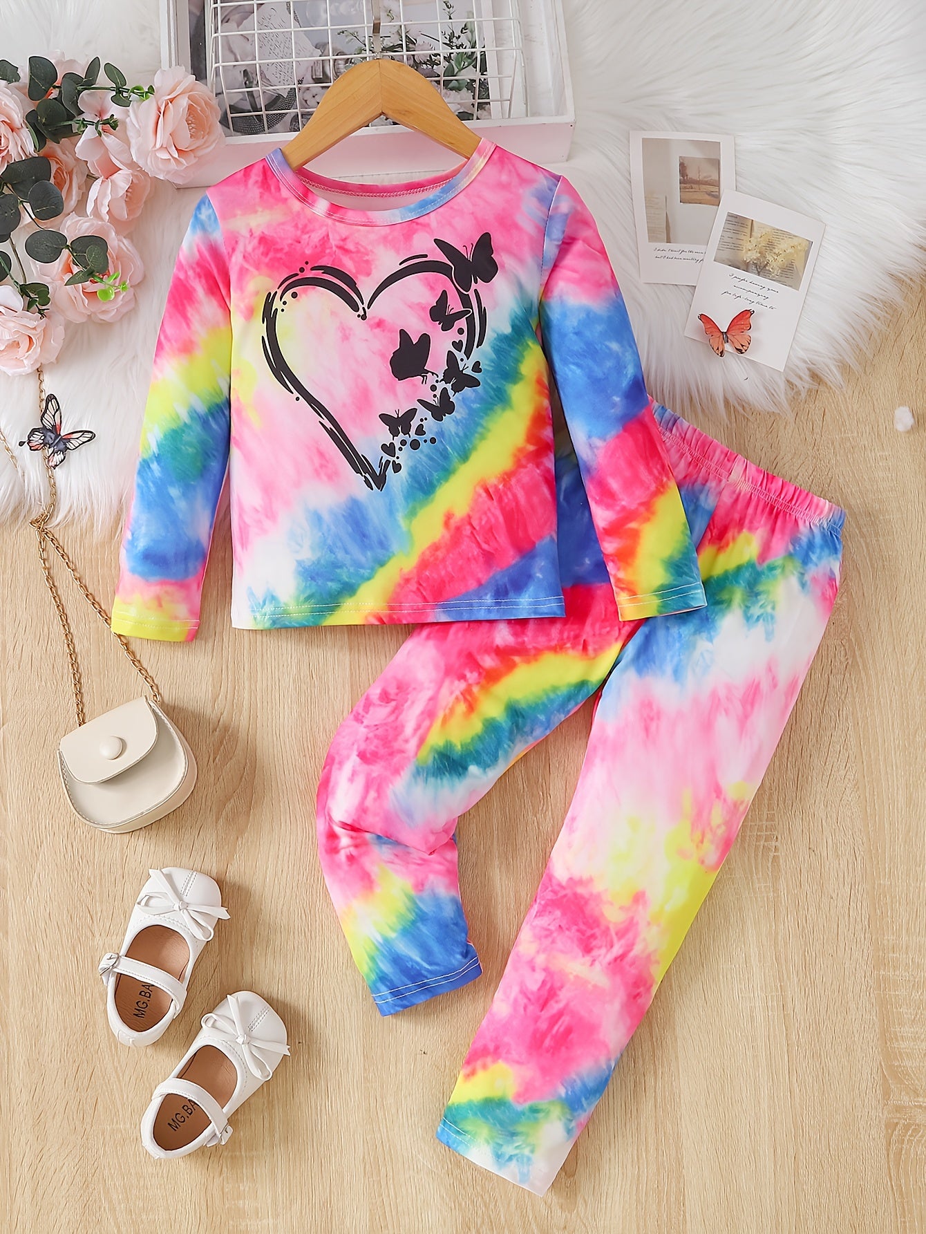 Toddler Girl's 2pcs Unicorn Starfish Print Top & Pants Set