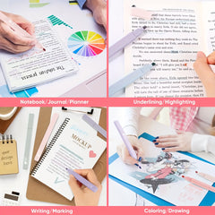 6pcs Highlighters Assorted Colors & Neutral Pastel Highlighter Set