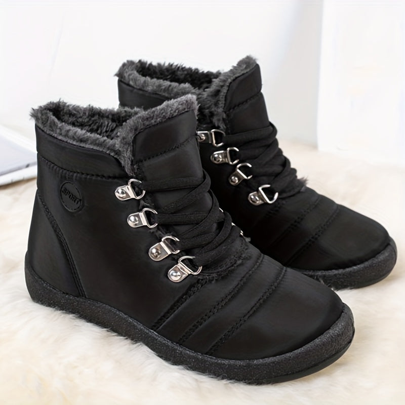 Fur Lined Snow Boots Waterproof Windproof Non Slip Winter Boots
