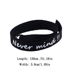 Punk Letter Decorative Jeans Belt for Women