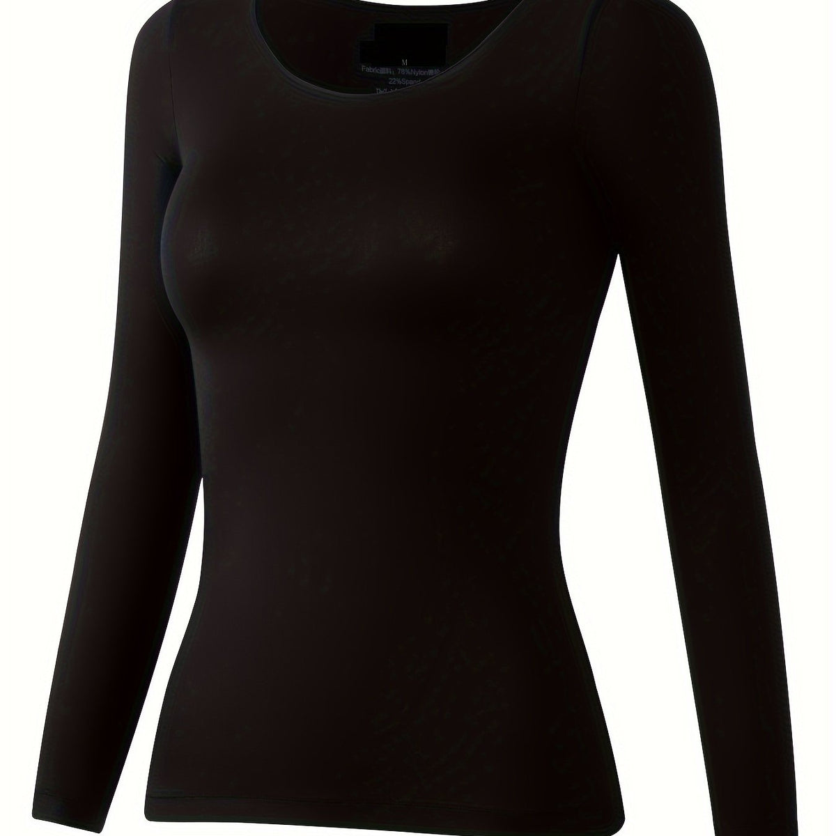 Women's Solid Thermal Underwear Long Sleeve Top