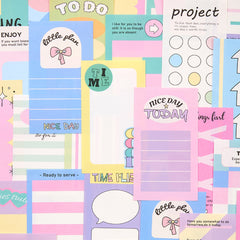 100 Colorful Rainscreen Series Memo Notebook Tearable Message Memo Note Paper