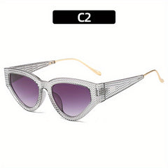 Y2K Rhinestone Cat Eye Sunglasses UV400