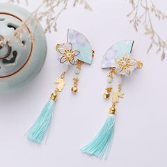 Rabbit Flower Hairpin Tassel Hair Clip Headdress for Girl