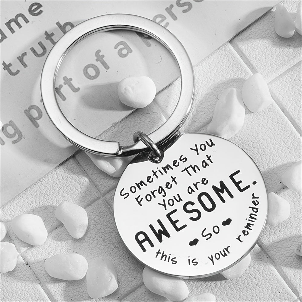 Stainless Steel Key Chain You're Awesome Gift