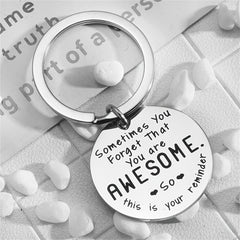 Stainless Steel Key Chain You're Awesome Gift