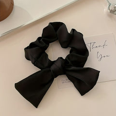 3pcs Satin Bow Scrunchies Hair Tie Bowknot Hair Ring Women Girls Accessories