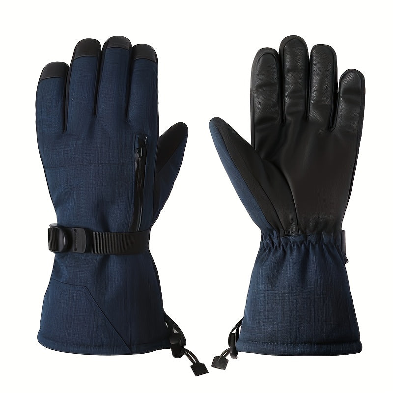 Thick Padded Winter Gloves - Windproof Waterproof Ski Gloves