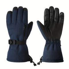 Thick Padded Winter Gloves - Windproof Waterproof Ski Gloves