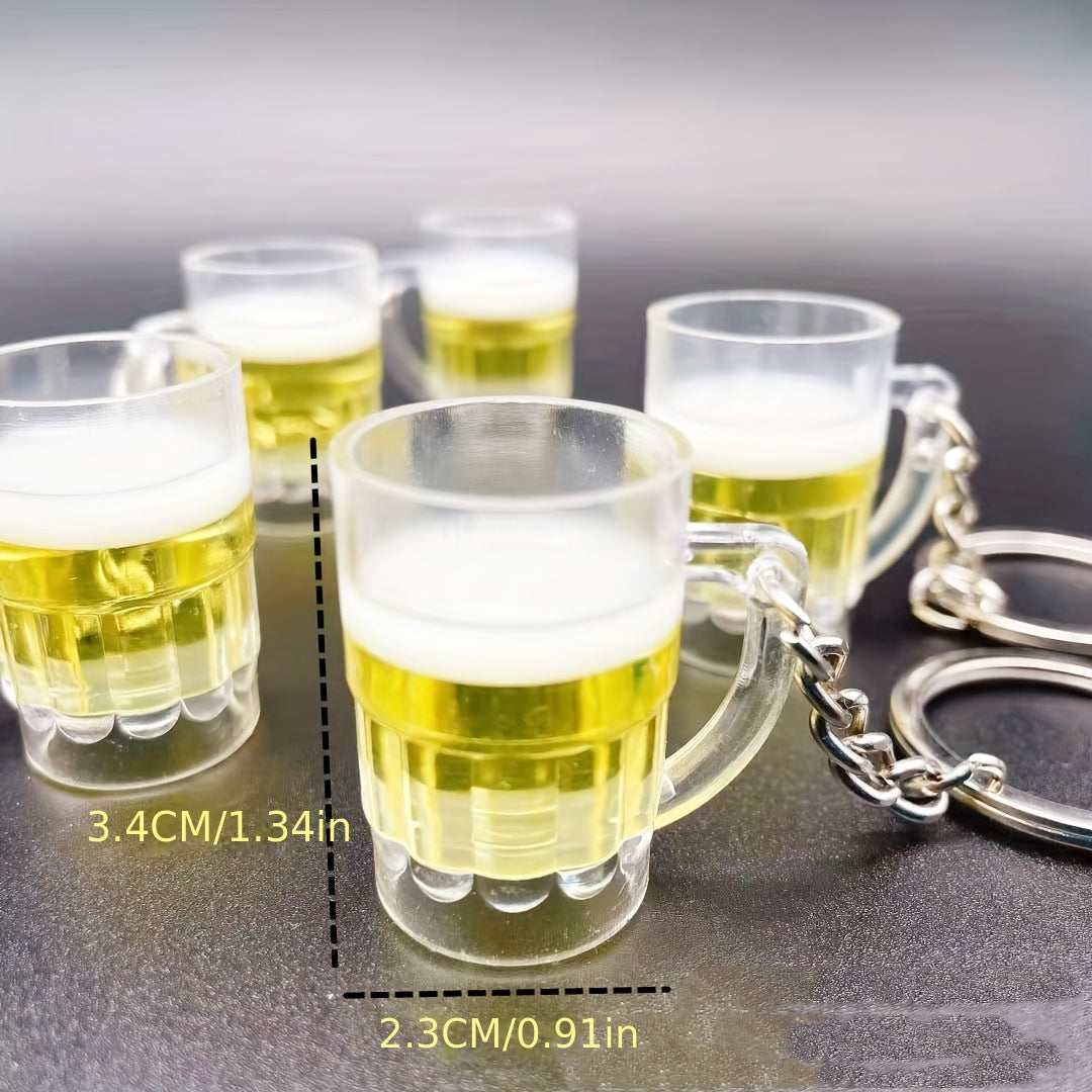 Draft Beer Cup Keychain Bag Hanging Decoration Pendant Gift