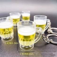 Draft Beer Cup Keychain Bag Hanging Decoration Pendant Gift
