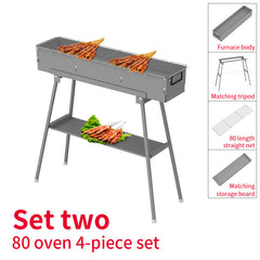 Portable Charcoal Grill with Rack for Camping and Commercial Use