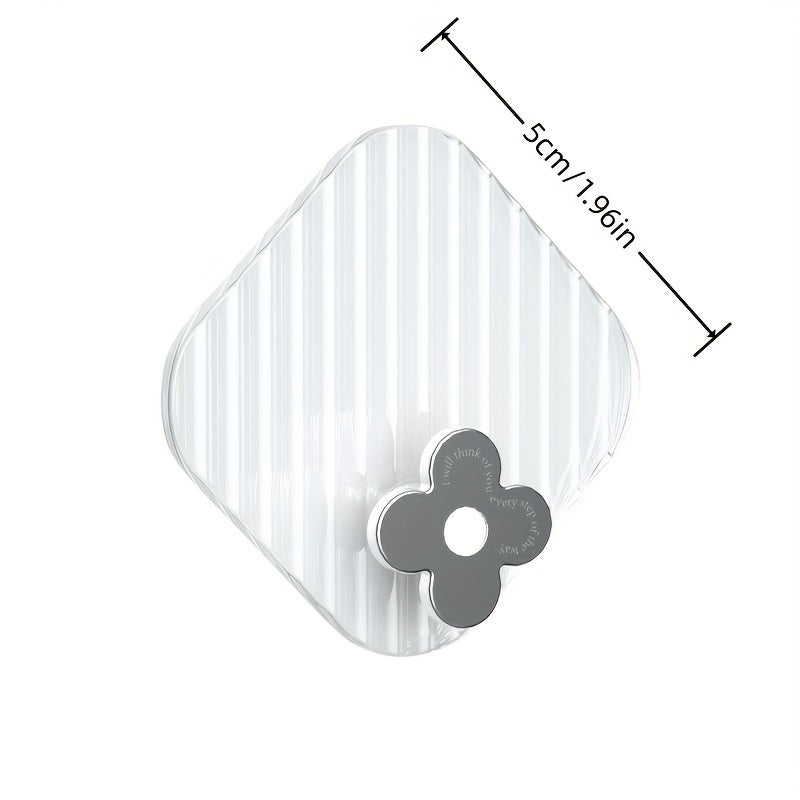 4pcs Self Adhesive Flower Utility Hooks for Bathroom Towel Hanger