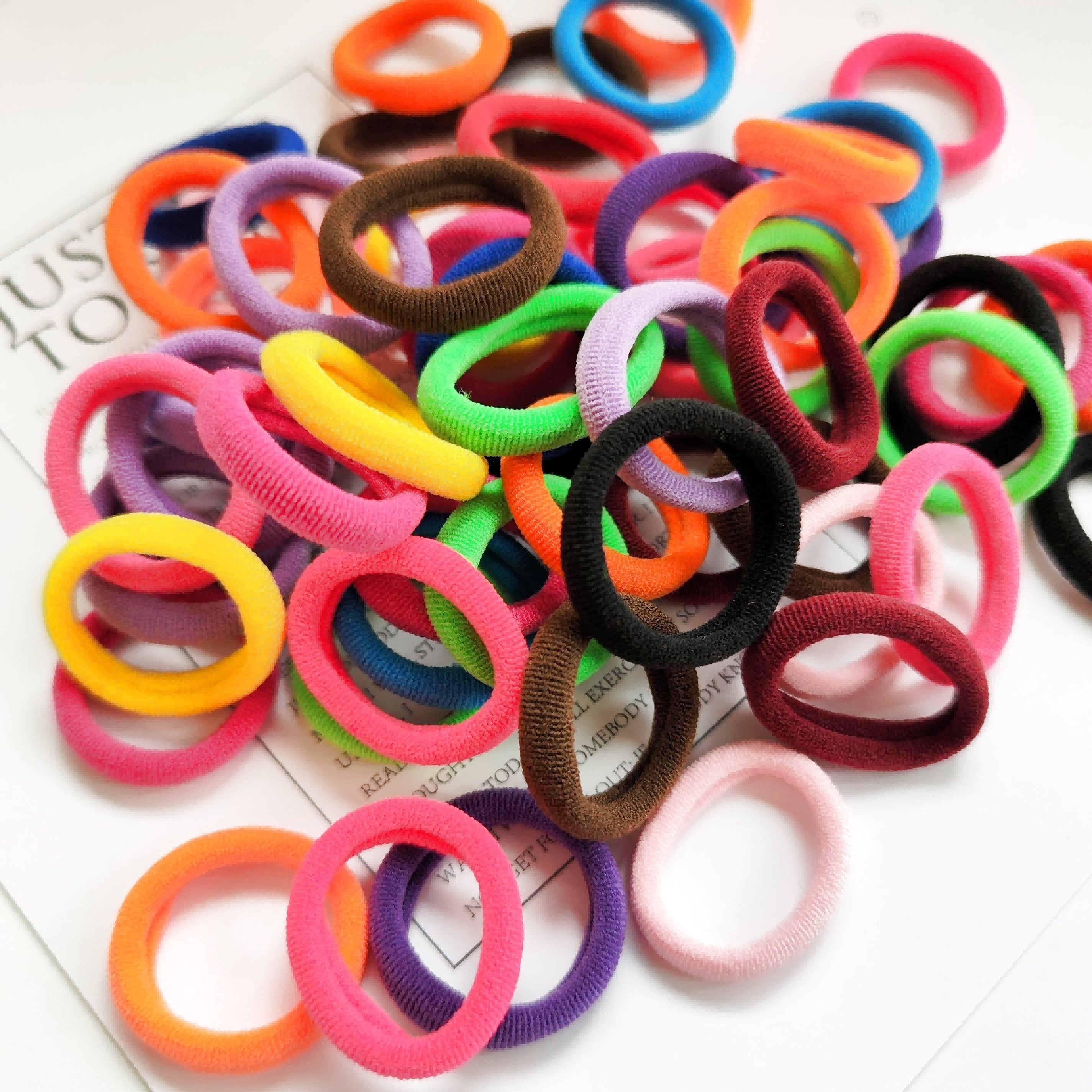 100pcs Elastic Baby Hair Rope Hair Accessories For Toddler Kids Girls