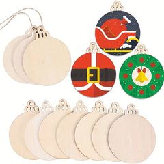 10pcs Wooden Slices 8.89cm DIY Christmas Decorations Craft Toys
