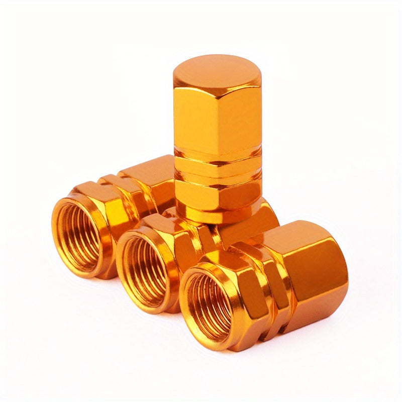 4pcs Aluminum Alloy Tire Valve Mouth Cover for Car Motorcycle Truck Bicycle