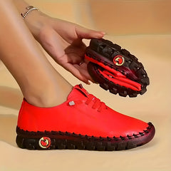Women's Flat Sneakers Casual Lace Up Low Top Shoes