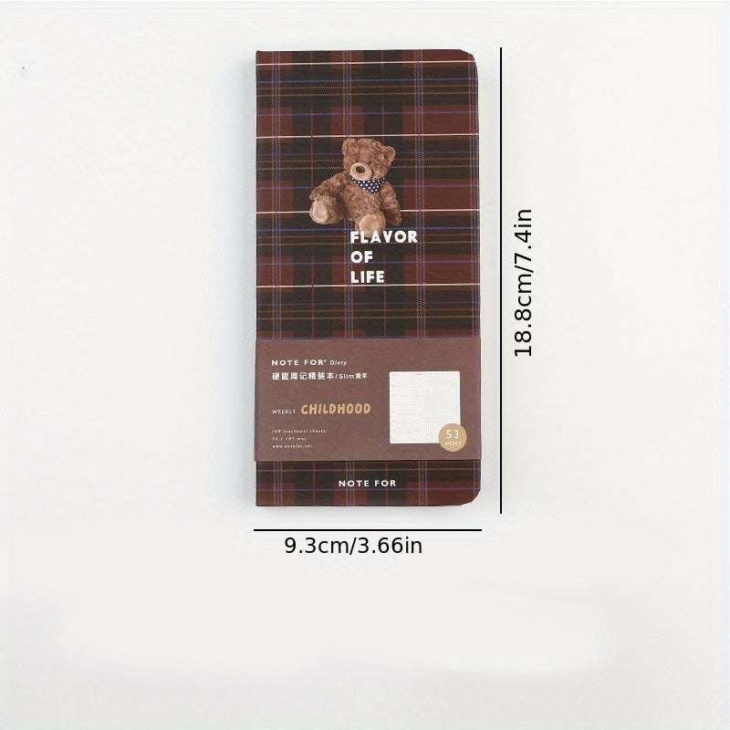 Slim Hardcover Notebook Grid British Plaid Student Planner