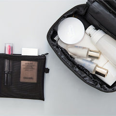 Waterproof Travel Cosmetic Bag Makeup Brush Storage Bag Portable Zipper Toiletry