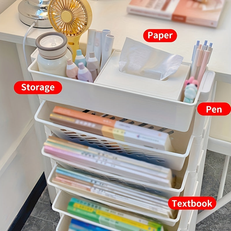 1PC Combinable Office Bookshelf 5-6 Layers Storage Rack