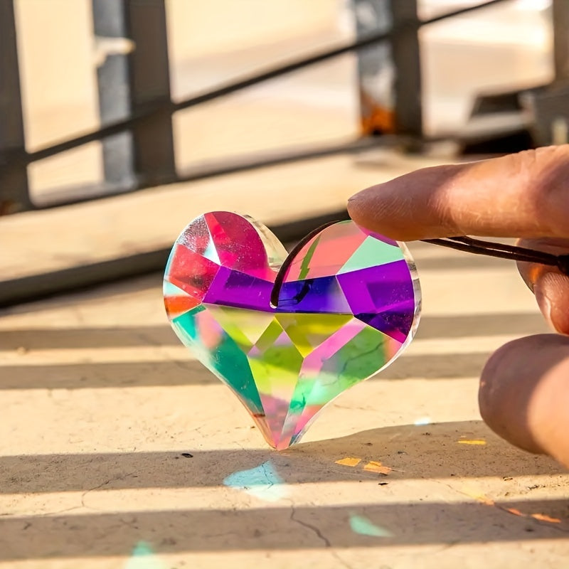 Sweet Heart Crystal Suncatcher Rainbow Maker for Outdoor and Indoor Decor