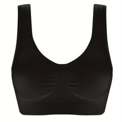  Seamless Push Up Sports Bra Full Coverage with Pads