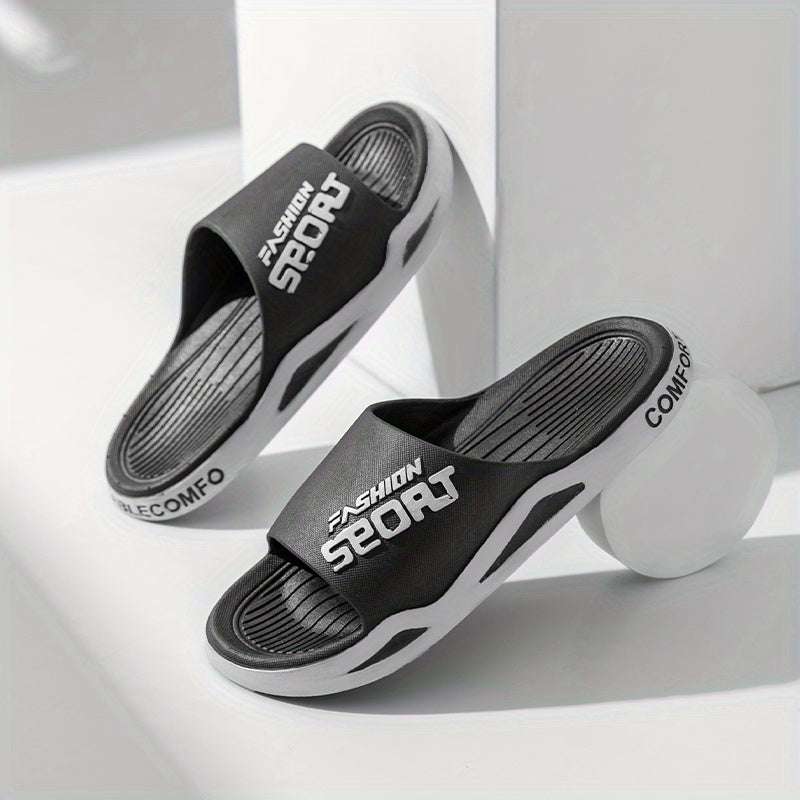 Men's Non Slip Slides Lightweight Slippers for Indoor Outdoor