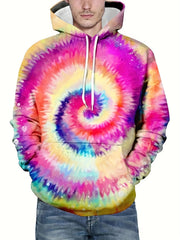 Y2K Tie Dye 3D Print Hoodie for Men