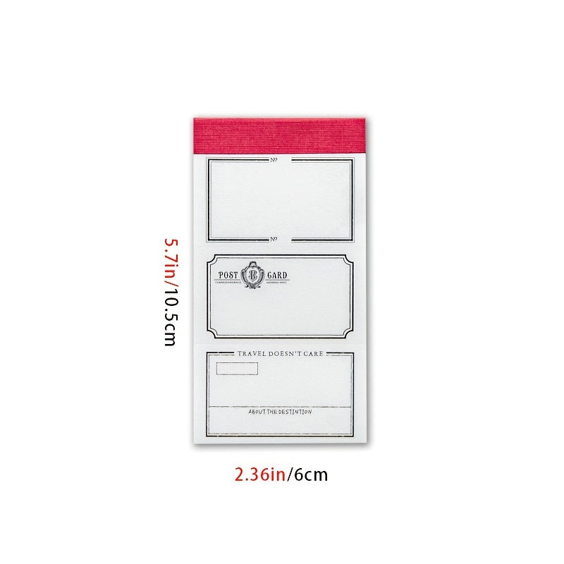 50Pcs Vintage Sketch Marker Paper Notepad Planner 10.5x7in DIY Materials
