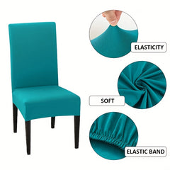 Milk Silk Elastic Chair Slipcover Set for Home Dining Wedding Office