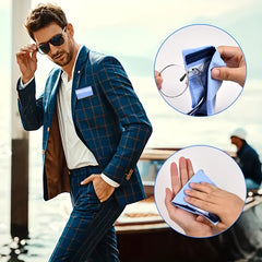 12 Pack Men's Soft Geometric Pattern Handkerchiefs Multicolor
