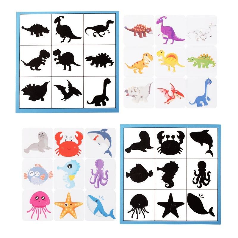 Wooden Shadow Matching Game Puzzle Toy Cognitive Development